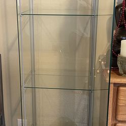 Four Shelf Glass Display Cabinet From Ikea