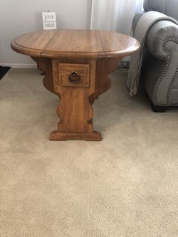 Solid Wood Collapsible End Table