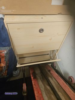 Vintage IKEA Sandnes Solid Wood Shoe Cabinet / Slim Storage – Great Condition