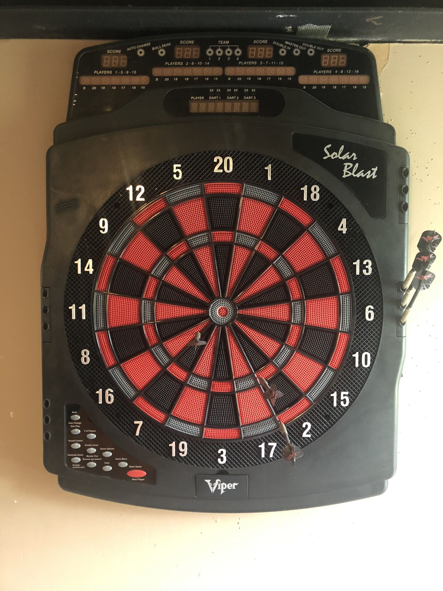 GLD Viper Solar Blast Electronic Home Wall Dart Board with 43 Games | 42-1021
