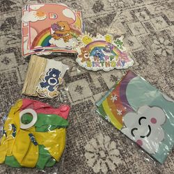 New Care Bears Party Supplies With Stickers
