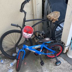 Adult Beach Cruiser And Child bike 