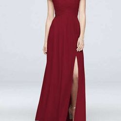 Size 12 Burgundy Bridesmaid Dress
