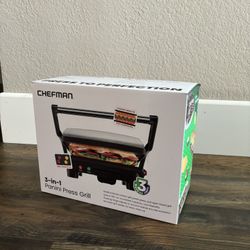 Chefman 3-in-1 Panini Press Grill 