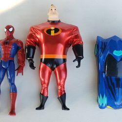 TOY LOT Spider man 
Mr. Increadable
PJ Masks Car