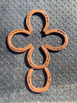 Handmade Horseshoe Cross Wall Art Decor