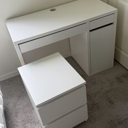 white vanity & white two drawers for sale