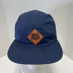 STEEL PULSE 5 PANEL SNAPBACK HAT CAP REGGAE ROCK BAND CONCERT - BLUE - NEW RARE