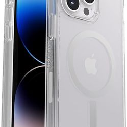 OtterBox iPhone 14 Pro Max (ONLY) Symmetry Series+ Case - Clear, Ultra-Sleek, Snaps to MagSafe, Raised Edges Protect Camera & Screen