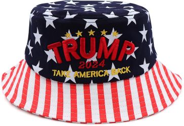 MAGA Bucket Hat Trump 2024 Flag Cap Take America Back Donald Trump ...