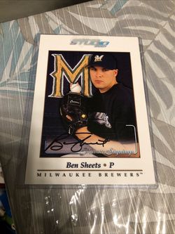 MLB Ben Sheets Milwaukee Brewers 2001 Don Russ Studio Private Signing, 5” X 7”