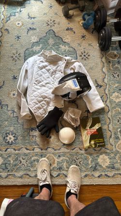 Fencing Mask Shirt Gloves Book 