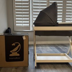Uppababy Bassinet, Stand And 4Moms Mamaroo Swing