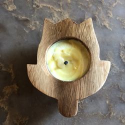 Hand Carved Wood Candle Holder.  Size In Pics.