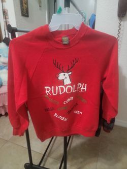 Vintage Jerzees by Russell Rudolph Reindeer Sweatshirt Size S