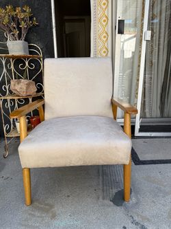 Mid-Century Armchair with Wood Frame