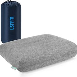 Brand New Travel & Camping Memory Foam Pillow, Travel Essentials, Hammock Pillows with Double-Layered Pillow Cover, Easy to Clean, Compact Travel Pill