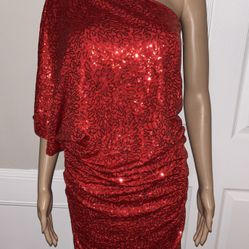 Red Sequins Dress