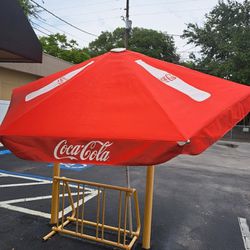 Coca Cola 8' Canvas Patio Umbrella