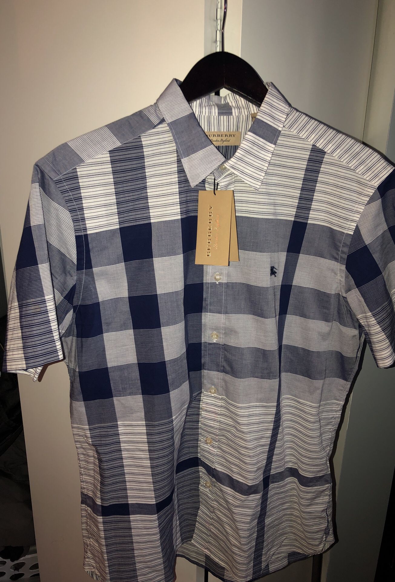 Burberry London Short Sleeved Dress Shirt Size XL