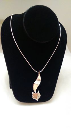*NEW* Gorgeous Solid Sterling Silver pendant 3" on an 18" Snake chain necklace.
