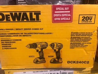 DeWalt DCK240C2 Drill/Driver Impact Driver Combo Kit