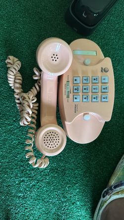 Antique telephone pink touch tone Princess phone, Signature model, works