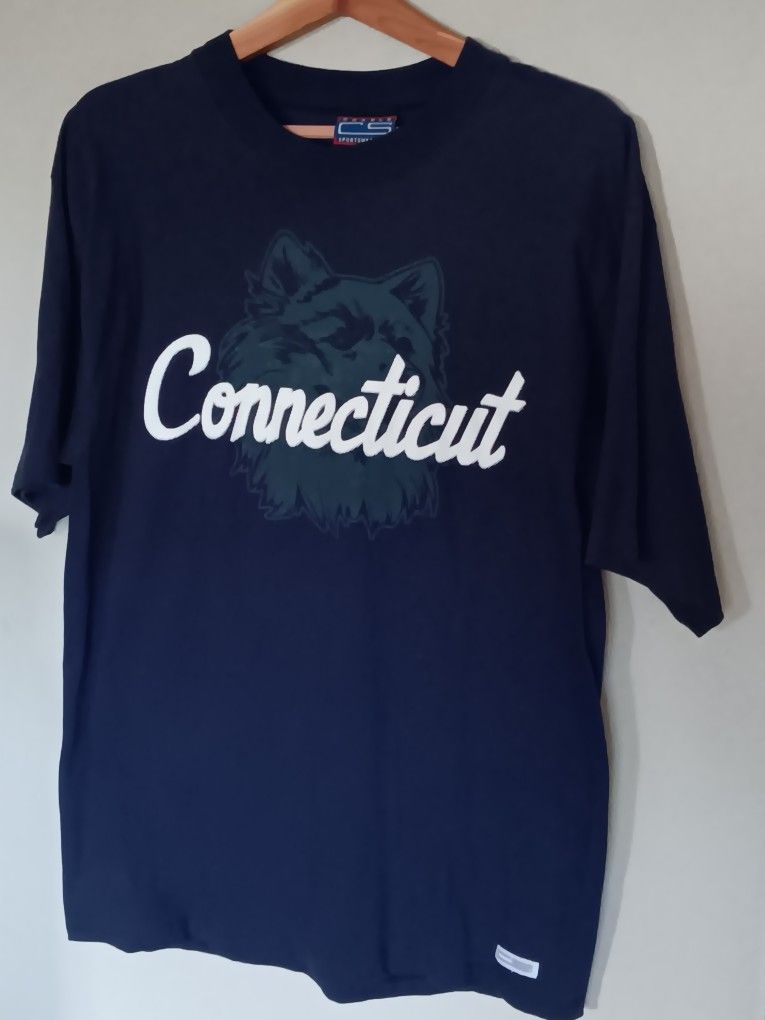 Vintage 90s Connecticut Huskies Yltshirt Medium 