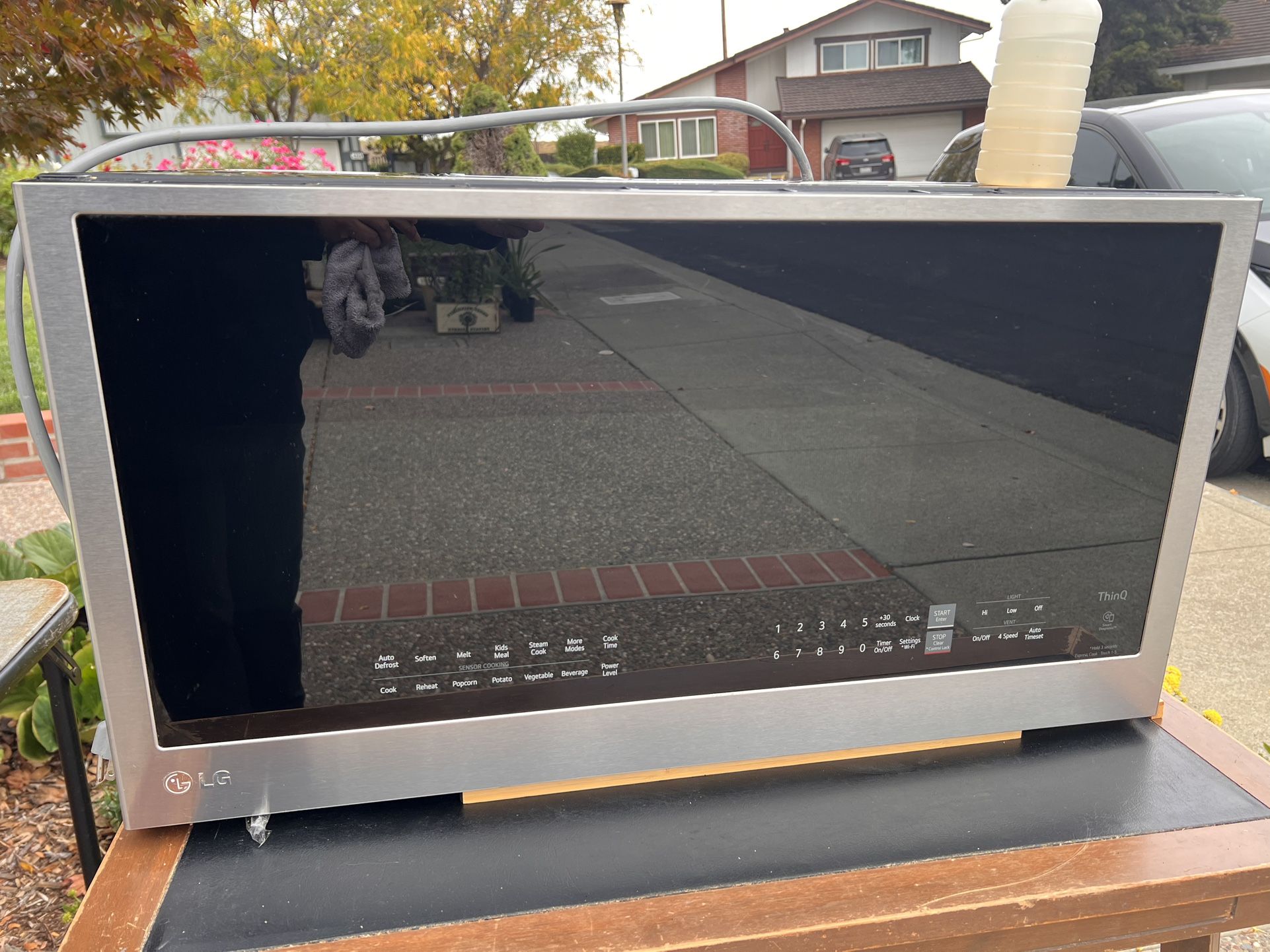 LG ThinQ microwave hood