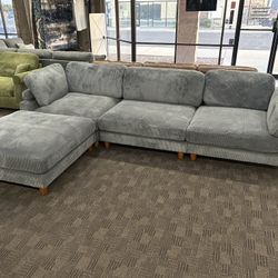 Big Deep Grey Cloud Style Sectional