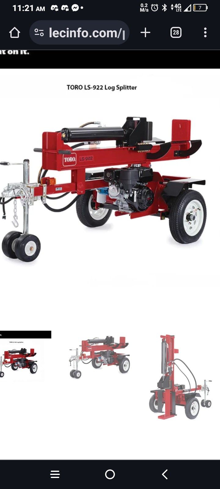 Toro Log Splitter for Sale in Roy, WA OfferUp