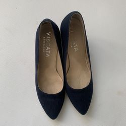 Viscata Navy Blue Espadrille Wedges 