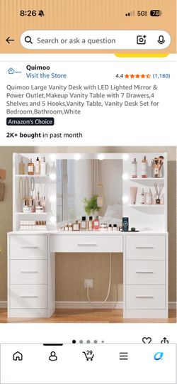 White Amazon Vanity New in Box