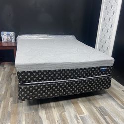 Queen Memory Foam Gel Come With Free Box Spring  - Free Delivery 🚚 Today To Reasonable Distance