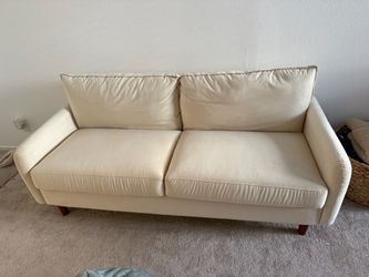 Cream Velvet Loveseat