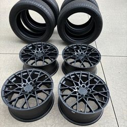 (4) 235/50/zr18 Michelin Pilot Sport All Season Tires, (4) 18x8.5 TSW Sebring Rims Wheels