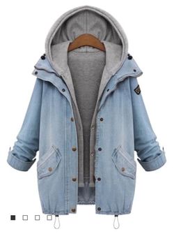 two piece denim coat
