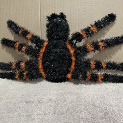 Halloween  Spider    Tinsel     Black   &  Orange
