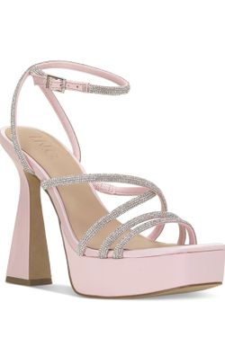 INC Womens Embellished Strappy Pink Pumps Women's 11, Men's 9