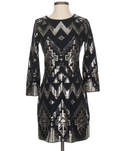 Express Black And Silver Sequin Cocktail Dress - Size M