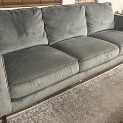 Grey Velvet Sofa 