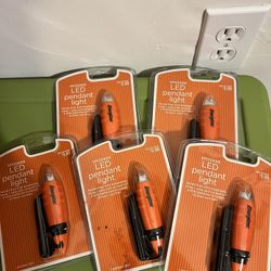 Set Of 5 - LED Light Pendant Necklace Brand: Spookee - For Halloween - Unopened