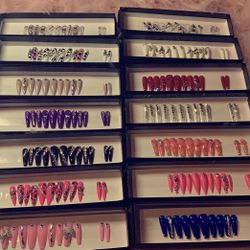 Pres On Nail Sets Custom with Swaraski Bling 