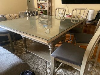 High top dining table with chairs