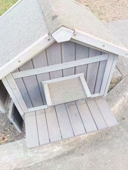 Outdoor Wooden Dog House with Porch