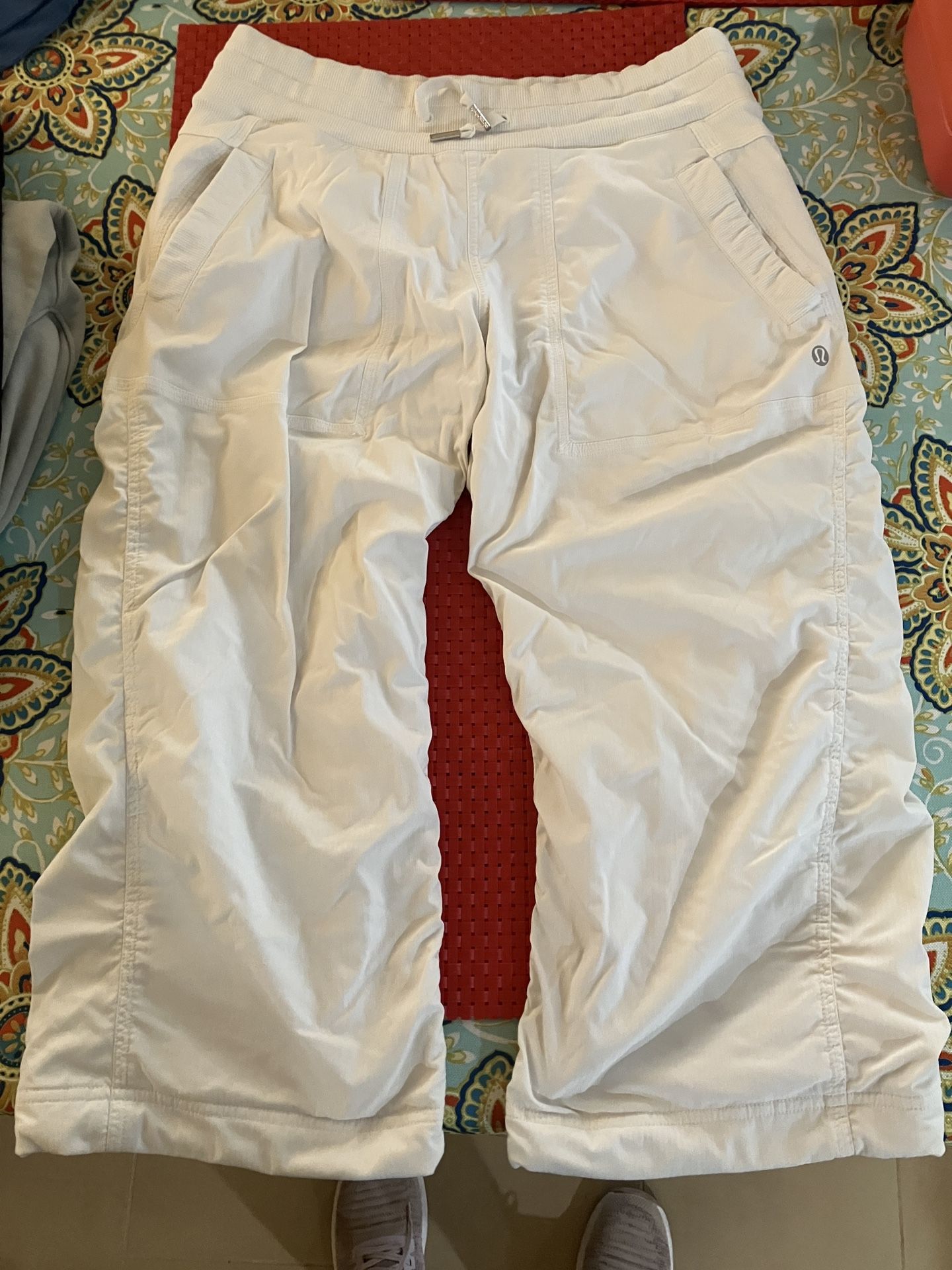 Lululemon Studio Crops Size 6 White