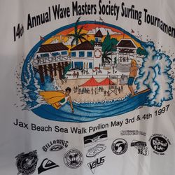 Vintage 90s Wave Masters Surf Tournament Tshirt New Without Tags Size Xl