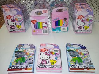 Activity coloring books come with markers or crayons . Sold as a lot .all 12 for 30.00