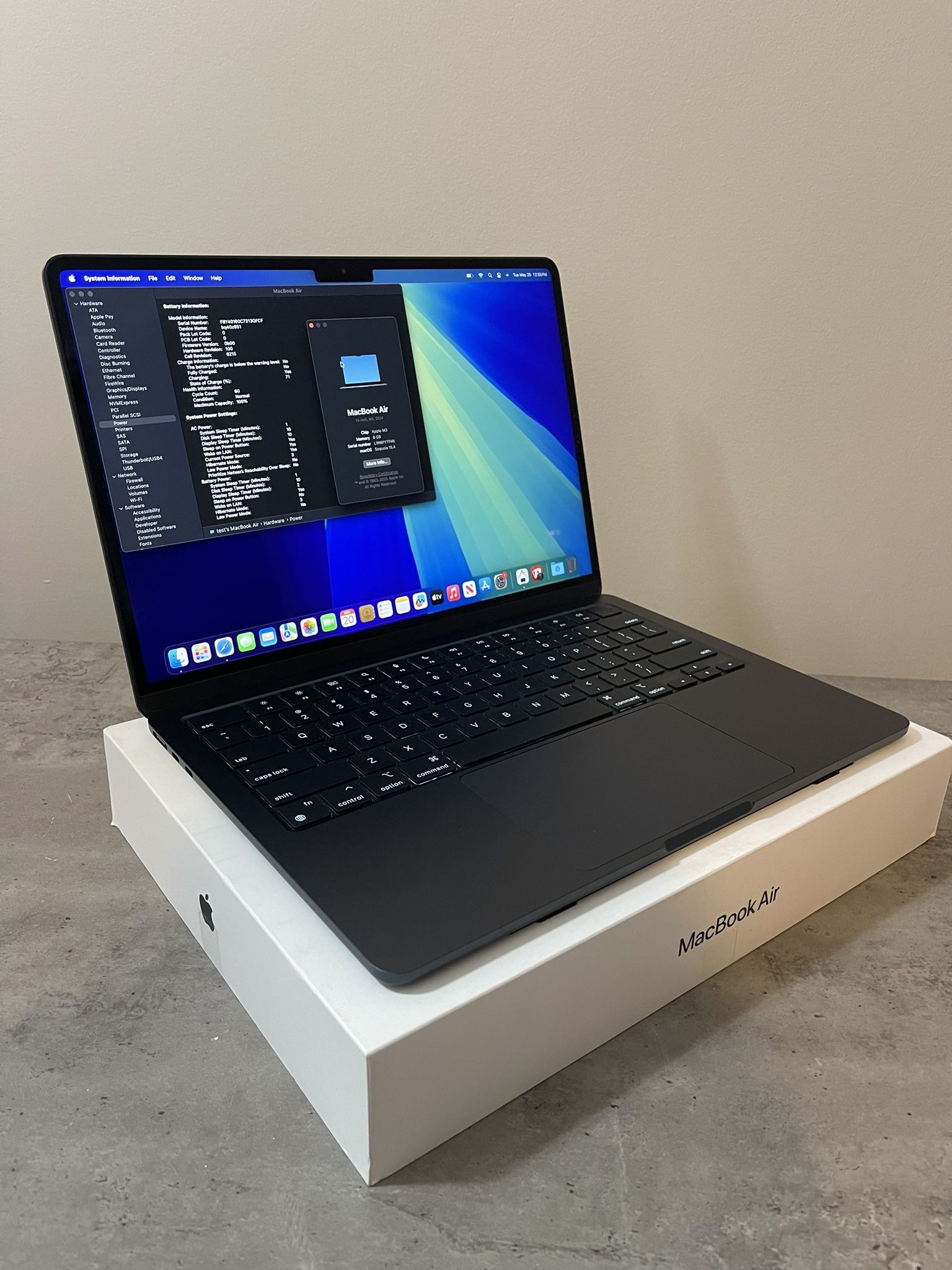MacBook Air M3 Midnight Open Box Like New