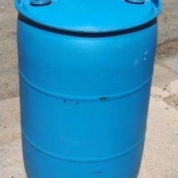 50-Gallon Blue Or White Plastic Barrels (QUANTITY AVAILABLE)